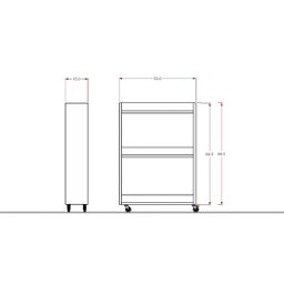 Carrinho Organizador Cozinha Porta Temperos 3 Prateleiras Branco - 3