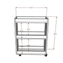 Ver imagem 5 de Carrinho Organizador Cozinha Porta Temperos 3 Prateleiras Branco