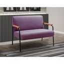 Ver imagem 2 de Sofá Namoradeira Jade 2 Lugares 108cm Roxo Veludo Fixo Bella Decor
