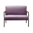 Ver imagem 4 de Sofá Namoradeira Jade 2 Lugares 108cm Roxo Veludo Fixo Bella Decor