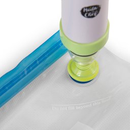 Jogo de 10 Sacos Reutilizáveis Vacuum 6 L e Selador a Vácuo Manual Moda do Chef - 4