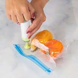 Jogo de 10 Sacos Reutilizáveis Vacuum 6 L e Selador a Vácuo Manual Moda do Chef - 8