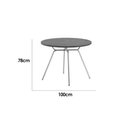 Ver imagem 3 de Conjunto: Mesa Sala Jantar 1588 Aço 100cm + 4 Cadeiras 154 Preto/Freijo - Corano Preto - Carraro