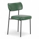 Ver mais imagens de Kit 02 Cadeiras Sala de Jantar Lila Estofada com Encosto Couríssimo Verde - Desk Design