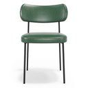 Ver imagem 6 de Kit 02 Cadeiras Sala de Jantar Lila Estofada com Encosto Couríssimo Verde - Desk Design