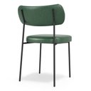 Ver imagem 2 de Kit 02 Cadeiras Sala de Jantar Lila Estofada com Encosto Couríssimo Verde - Desk Design