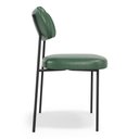 Ver imagem 7 de Kit 02 Cadeiras Sala de Jantar Lila Estofada com Encosto Couríssimo Verde - Desk Design