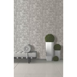 Papel de parede Roll In Stones pedras 3D cinza . - 1