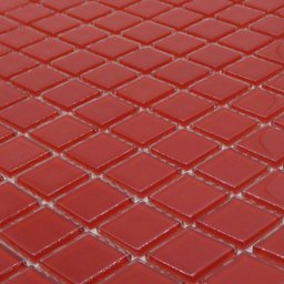 Pastilhas de Vidro Parede Cristal Vermelha 30x30cm - 7