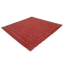Pastilhas de Vidro Parede Cristal Vermelha 30x30cm - 2