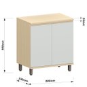 Ver imagem 4 de Balcão para Cozinha 80 Cm 2 Portas Mdf/mdp Aurora Cinza Cristal