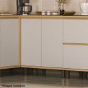 Ver imagem 5 de Balcão para Cozinha 80 Cm 2 Portas Mdf/mdp Aurora Cinza Cristal