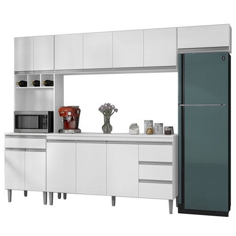 Cozinha Modulada 5 Peças 281 cm Andreia Branco REAJL