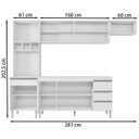 Ver imagem 3 de Cozinha Modulada 5 Peças 281 cm Andreia Branco REAJL