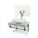 Ver imagem 4 de Gabinete De Vidro 60cm Apx Com Cuba Oval Branco