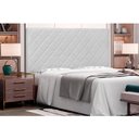 Ver imagem 2 de Cabeceira Dubai Para Cama Box Solteiro 90 cm Corino Branco - D’Rossi