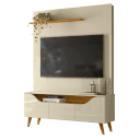Ver imagem 1 de Home Theater para TV de até 55" Polegadas 3 Portas Polli Cumaru/Opala