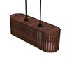 Luminária Pendente Antares Modelo Ripado -:marrom - 3
