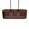 Luminária Pendente Antares Modelo Ripado -:marrom - 2