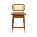 Ver imagem 5 de Banqueta Organik Encosto Anatômico com Telinha Rattan Natural - Amêndoa - Corano Marrom Mescla