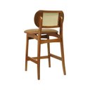 Ver imagem 4 de Banqueta Organik Encosto Anatômico com Telinha Rattan Natural - Amêndoa - Corano Marrom Mescla