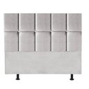 Ver imagem 1 de Cabeceira Poliana Cama Box Casal 160 Cm Suede Cinza Claro