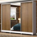 Ver imagem 7 de Guarda Roupa Casal com Espelho Zurique Branco Rustic Madesa