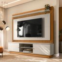 Ver imagem 1 de Estante Home 215cm Valdivia para Tv até 75 Nature/Off White G77 - Gran Belo