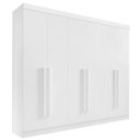 Ver imagem 1 de Guarda Roupa Casal 6 Portas 6 Gavetas - Da Vinci Plus-Branco - Móveis D'Doro