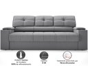 Ver imagem 4 de Sofá com Porta Copos Retrátil e Reclinável Tom 2,05m Velosuede - Netsofas - Cinza