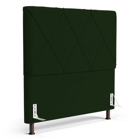 Cabeceira Cama Box Casal King Size Mel 195cm com Frame Veludo Verde - Desk Design