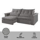 Ver imagem 5 de Sofá Retrátil e Reclinável Exclusive 230cm Braço 25cm Meu Sofá Online