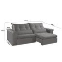 Ver imagem 2 de Sofá Retrátil e Reclinável Exclusive 230cm Braço 25cm Meu Sofá Online