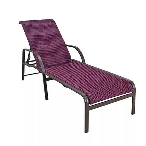 Espreguiçadeira Aspen Confortável de Alumínio e Corda Náutica Encosto Reclinável