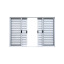 Ver imagem 3 de Veneziana 6 Folhas Aluminio Branco 1,20x1,50 Linha 18 Modular