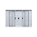 Ver imagem 2 de Veneziana 6 Folhas Aluminio Branco 1,20x1,50 Linha 18 Modular