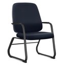 Ver imagem 2 de Kit 02 Cadeiras Executiva Diretor Base Fixa Hub F02 Sintético Azul - Lyam Decor