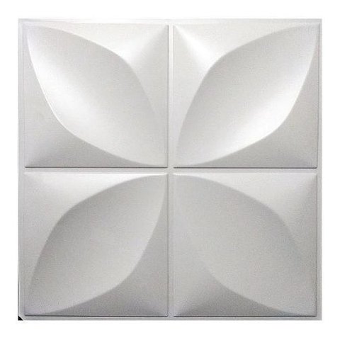 Kit 30 Placas PVC 3d Revestimento De Parede Decorativa Petalas Preto 25 cm