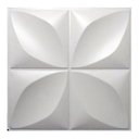 Ver imagem 1 de Kit 30 Placas PVC 3d Revestimento De Parede Decorativa Petalas Preto 25 cm