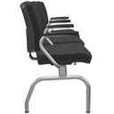 Ver imagem 3 de Cadeira Longarina 3 Lugares Aeroporto Recepção Cromado Baixa Flexi P03 Poliéster preto - lyam Lyam D