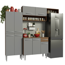 Ver imagem 2 de Armário de Cozinha Completa 229cm Rustic/Cinza Emilly Madesa 18