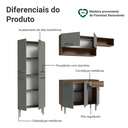 Ver imagem 4 de Armário de Cozinha Completa 229cm Rustic/Cinza Emilly Madesa 18