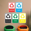 Ver imagem 2 de Kit 5 Placas Sinalização Reciclagem Coleta Seletiva 20x13 cm