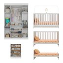 Ver imagem 5 de Quarto de Bebê Completo com Berço Americano 3 em 1 Colchão Teddy Multimóveis Mp4664 Branco/off