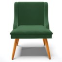 Ver imagem 7 de Cadeira Decorativa Sala de Jantar Pés Palito de Madeira Firenze Veludo Verde/Natural G19 - Gran Belo