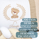Ver imagem 4 de Kit Berço Trança Ursinho Marinho Menino 11 Peças com Saia:caqui