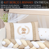 Kit Berço Trança Ursinho Marinho Menino 11 Peças com Saia:caqui - 3