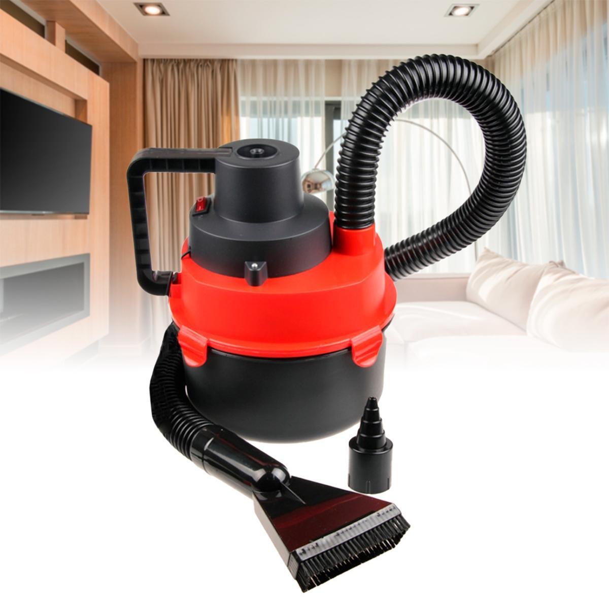Aspirador de Pó Portátil Carro 12v Compacto 90w Vermelho 2l ...