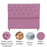 Cabeceira Solteiro Cama Box Estofada 90 Cm Suede Bela Rosa - 4