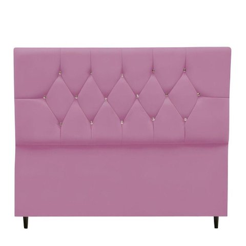 Cabeceira Solteiro Cama Box Estofada 90 Cm Suede Bela Rosa